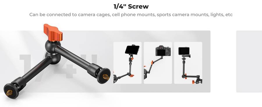 K&F Magic Arm 9.8 Inch with Mini Clamp | KF31.131