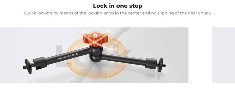 K&F Magic Arm 9.8 Inch with Mini Clamp | KF31.131