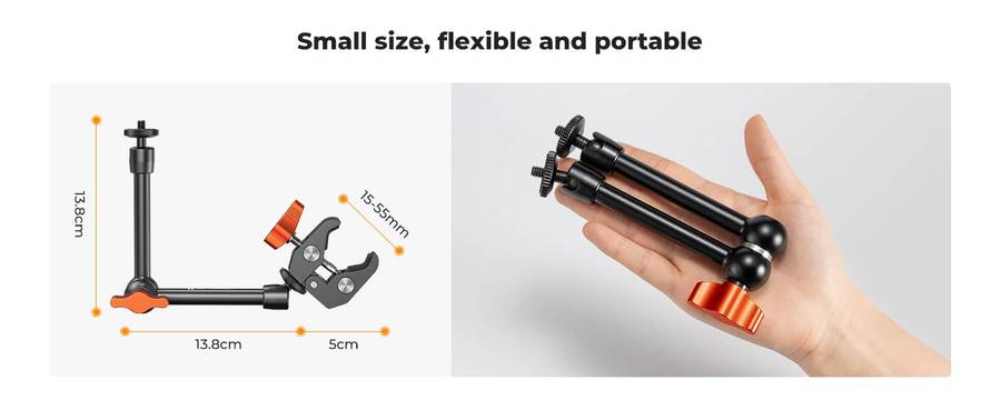 K&F Magic Arm 9.8 Inch with Mini Clamp | KF31.131