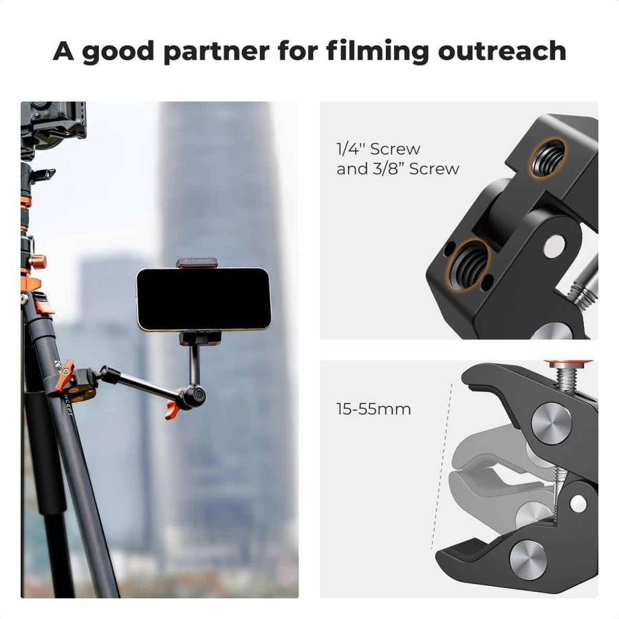 K&F Magic Arm 9.8 Inch with Mini Clamp | KF31.131