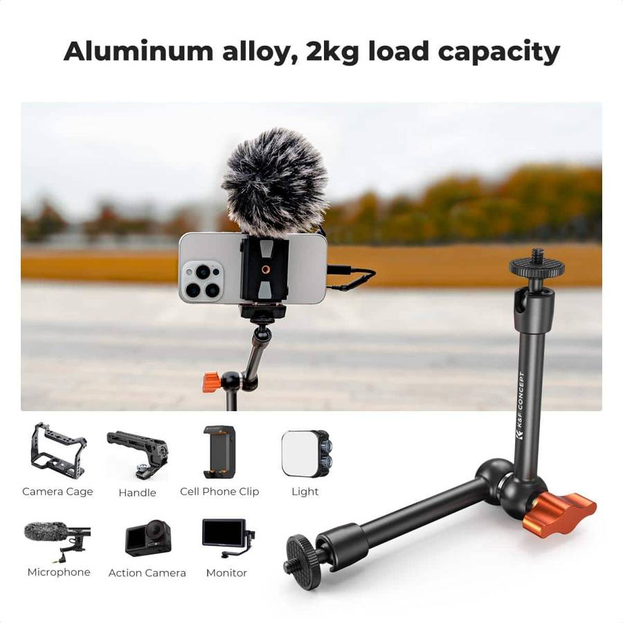K&F Magic Arm 9.8 Inch with Mini Clamp | KF31.131