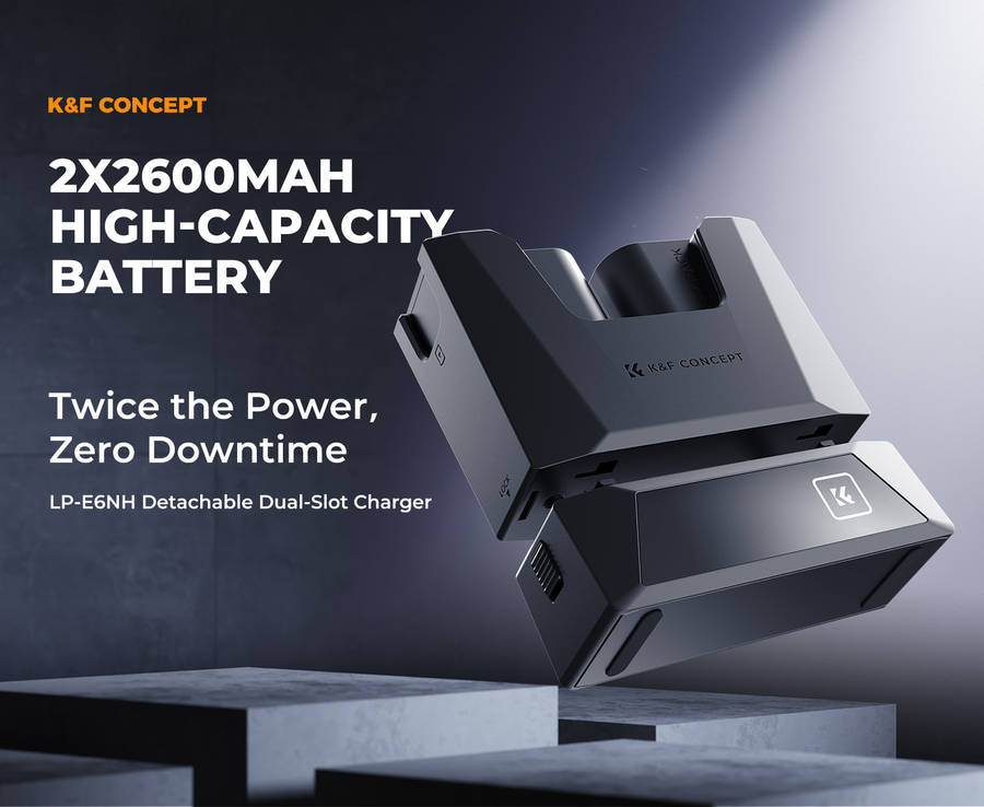 KF28.0088 | K&F Canon LP-E6NH Kit - 2 Batteries and 18W Fast Dual Charger