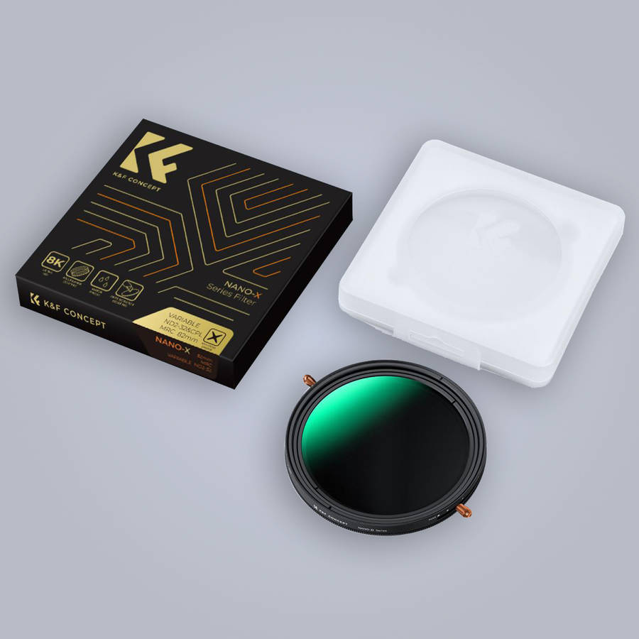 KF01.1323V1 | K&F 62mm 2-in-1 CPL and Variable ND 2-32 Filter Nano-X Series