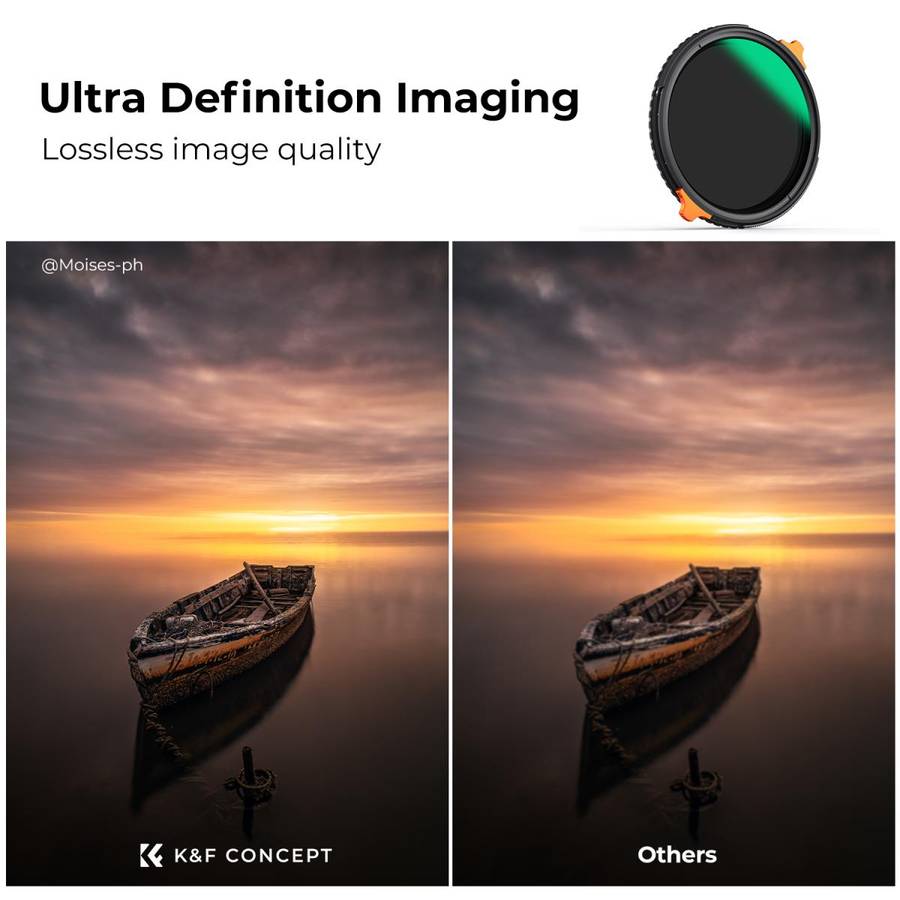 KF01.1910 | K&F 49mm 2-in-1 CPL and Variable ND 4-64 Filter Nano-X Series