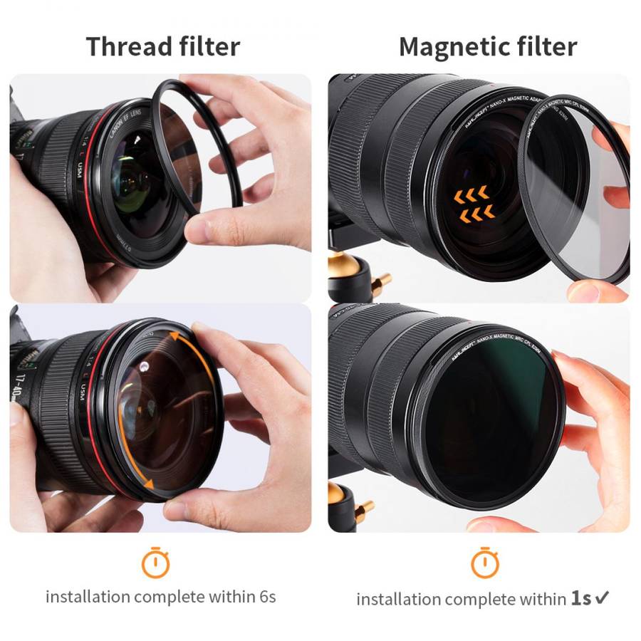 SKU.1705 | K&F 67mm Circular Polariser (CPL) Filter Magnetic Nano-X Series