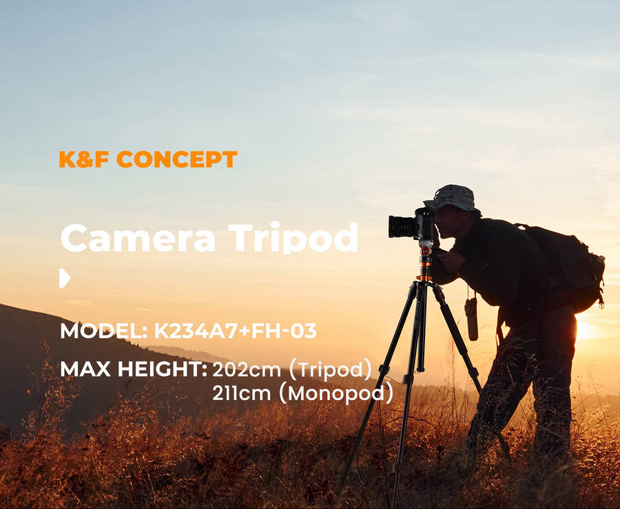 KF09.136 | K&F Omni-Director Photo-Video Aluminium Tripod