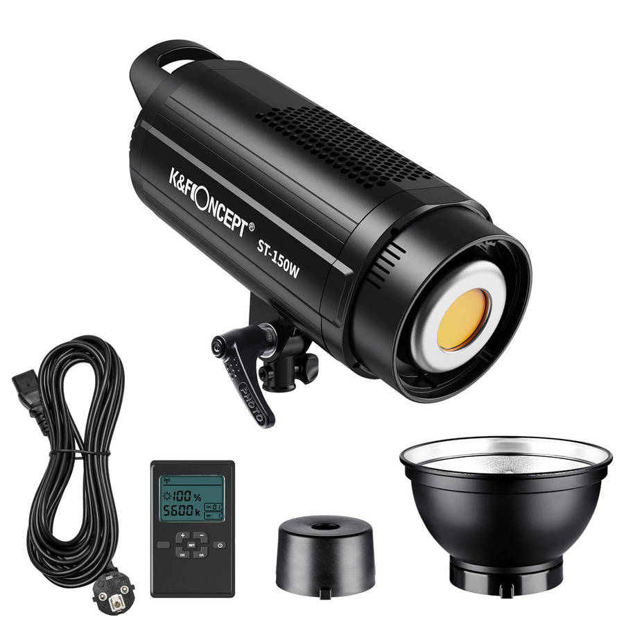 K&F ST-150W LED Video Light - Dimmable Daylight COB LED with Bowens Mount
