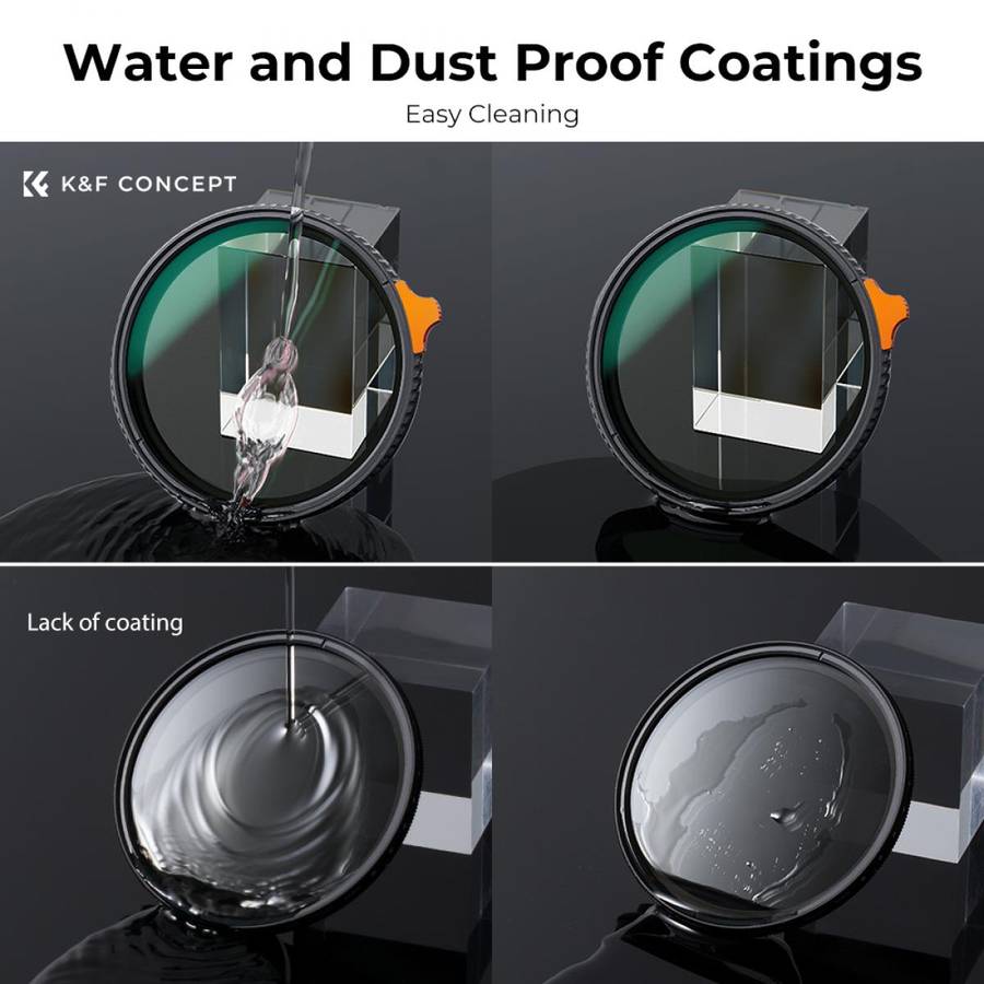 KF01.1465 | K&F 77mm Variable ND 2-ND400 Filter Nano-X Series
