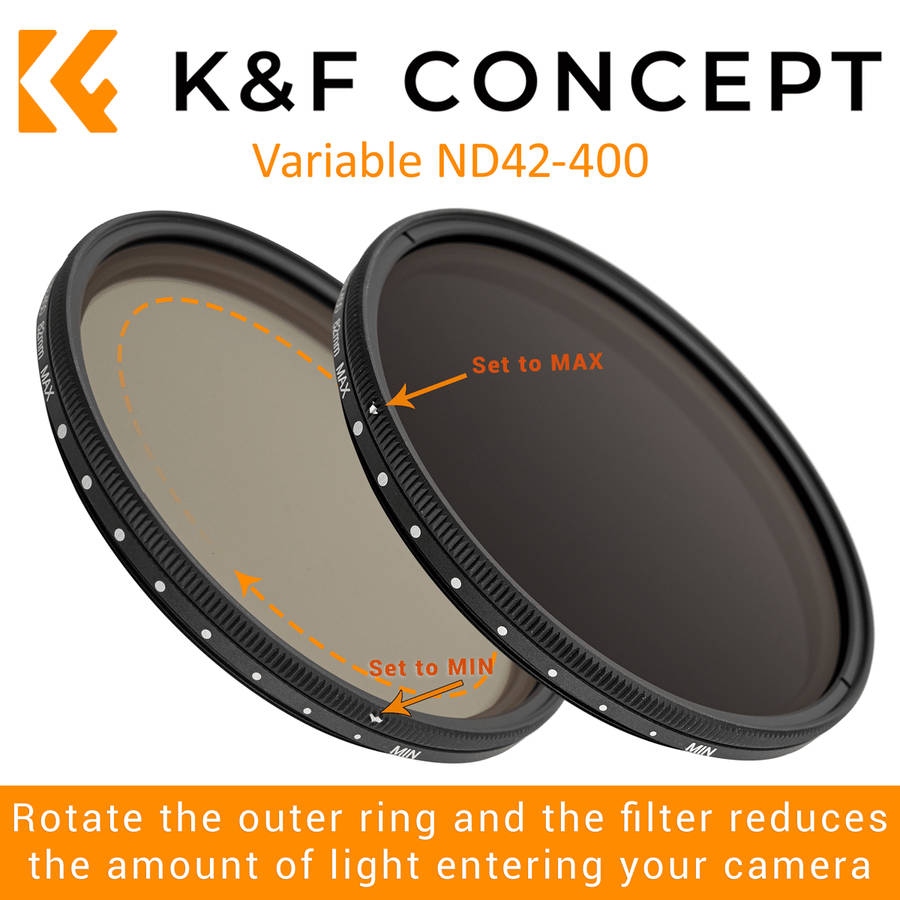 KF01.1406 | K&F 82mm Variable ND 2-ND400 Filter Classic Series