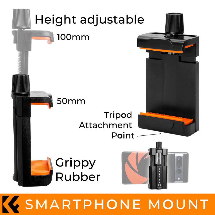 KF09.115 | K&F Classic-Vlogger Tripod with Video Head and Smartphone Mount