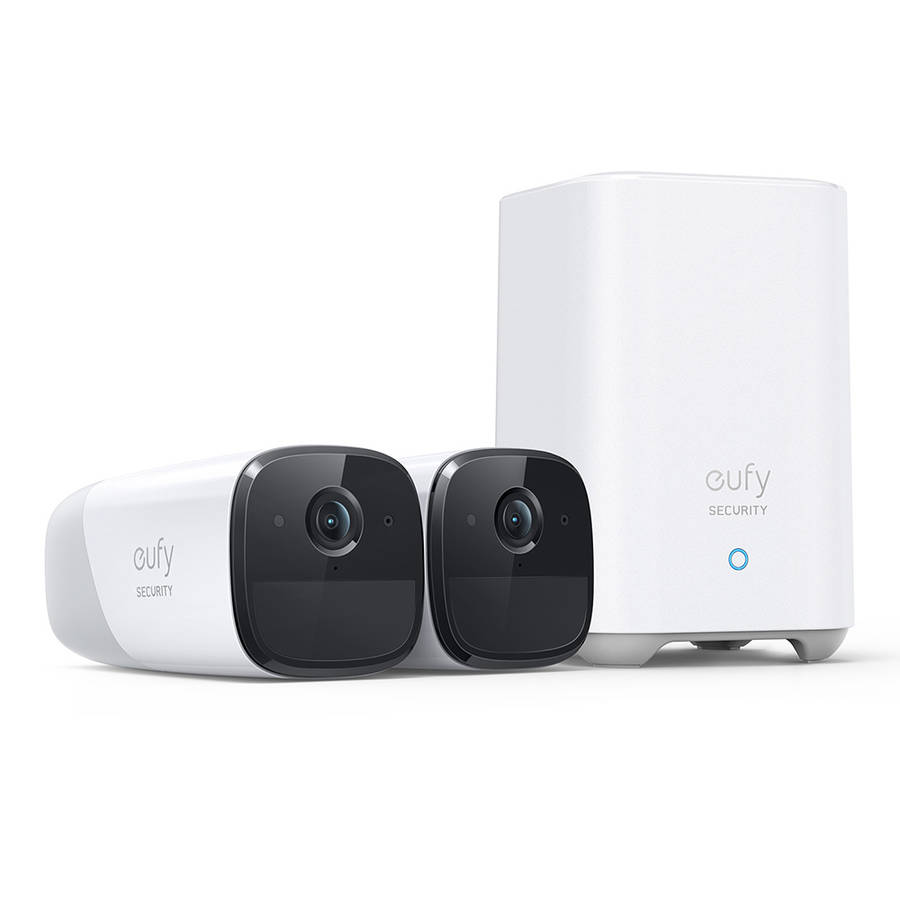 Eufy Cam 2 Pro Security Cameras (2 x 2K Cameras + Homebase Kit) - White