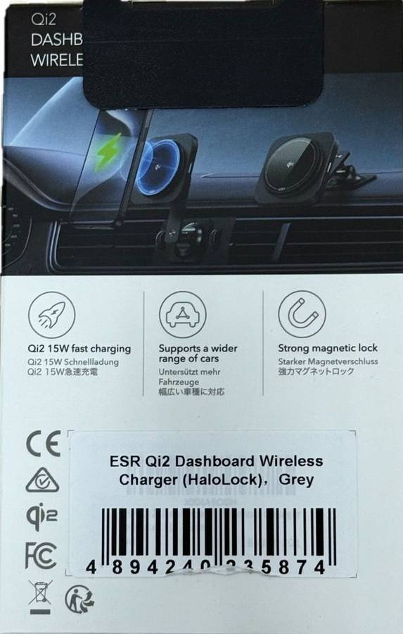 ESR Qi2 Wireless Adjustable Dashboard Car Charger - Black