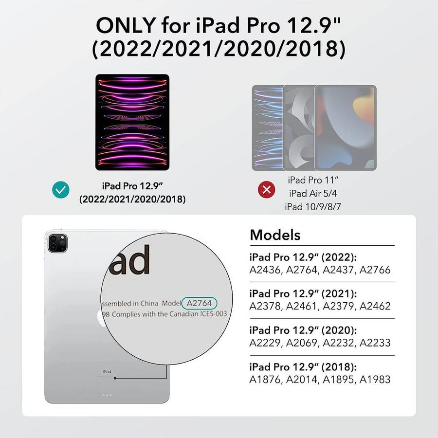 ESR Tempered-Glass Screen Protector for iPad Pro 12.9 - 2 Pack