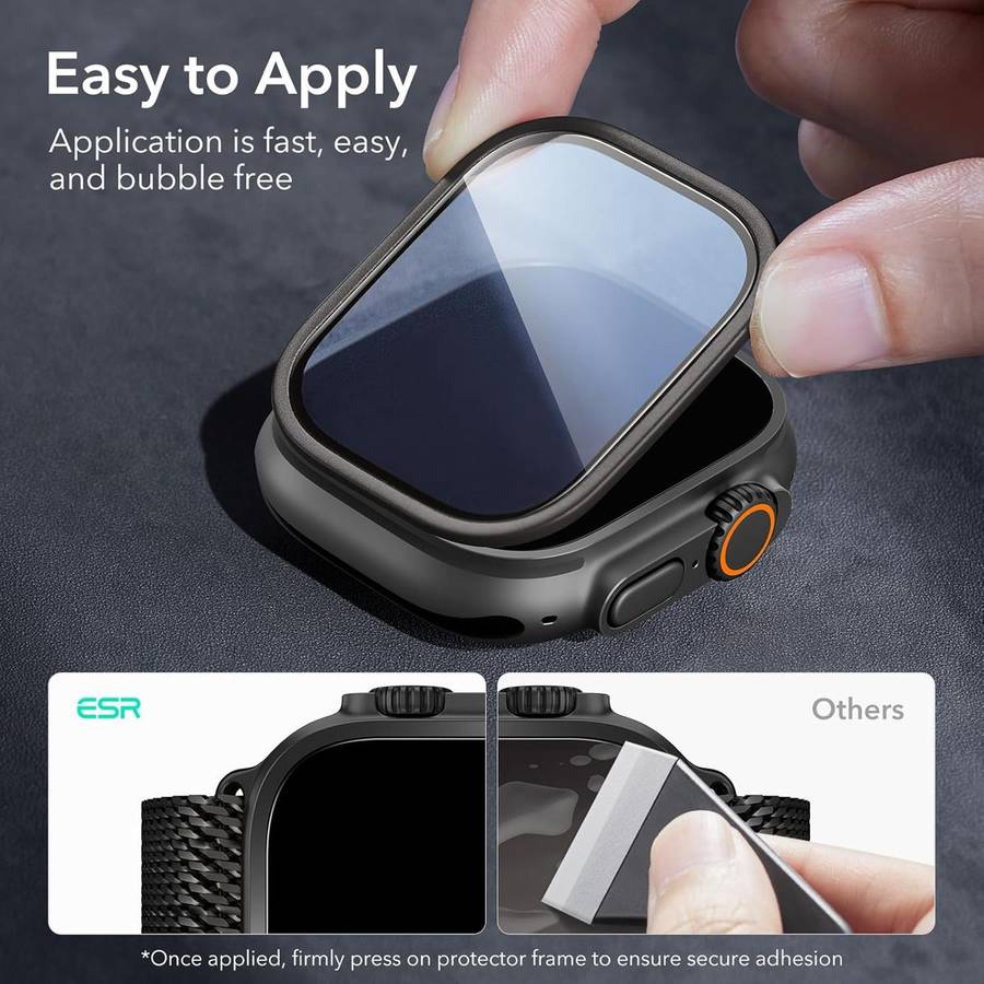 ESR Armorite Screen Protector Compatible with Apple Watch Ultra 2/1 - 2 Pack - Black