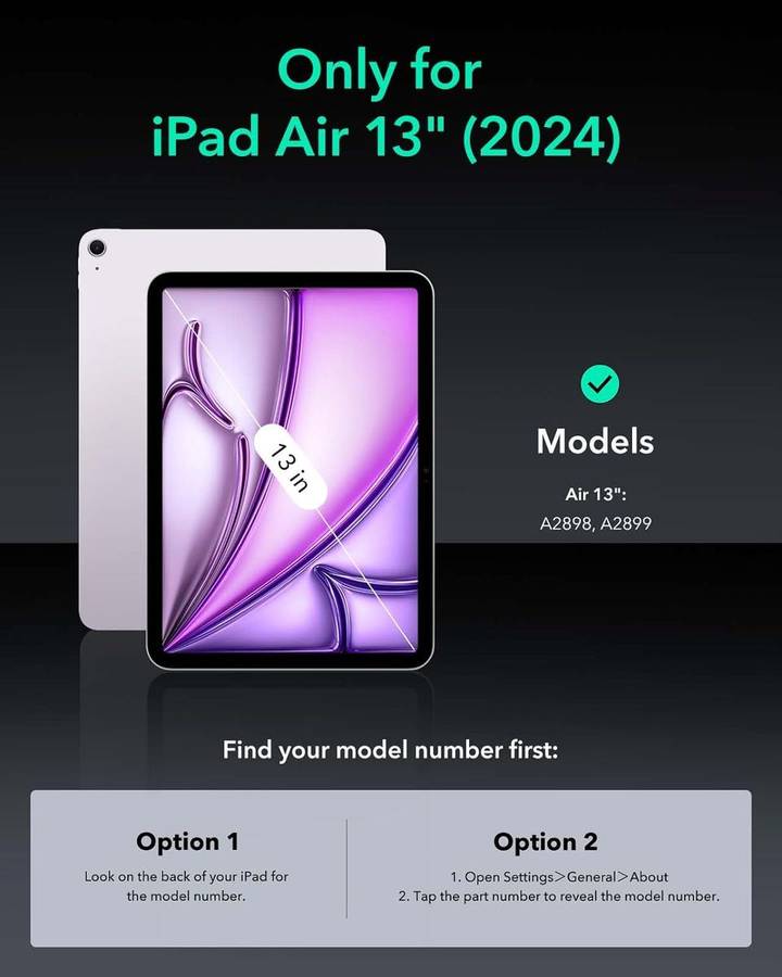 ESR Shift Magnetic Case - iPad Air 13 Inch Case M2(2024) - Black