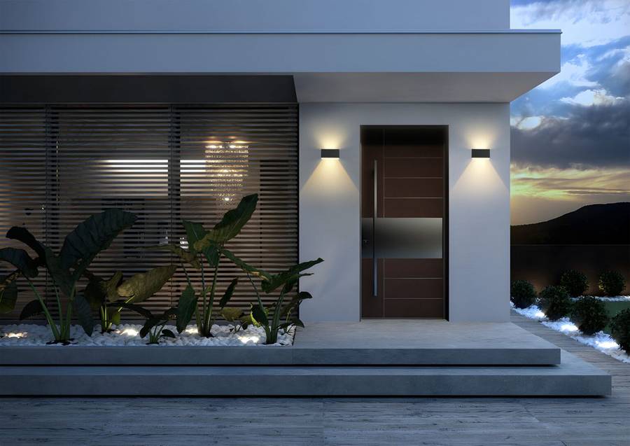 Luminar Lighting - Spectra Dual Ray Solar Wall Light