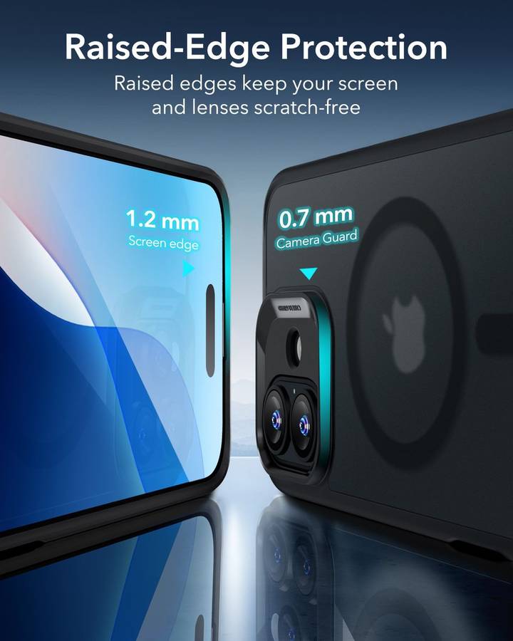 ESR Classic Hybrid MagSafe Cover for iPhone 16 / 16 Plus (HaloLock) - Frosted Black - iPhone 16