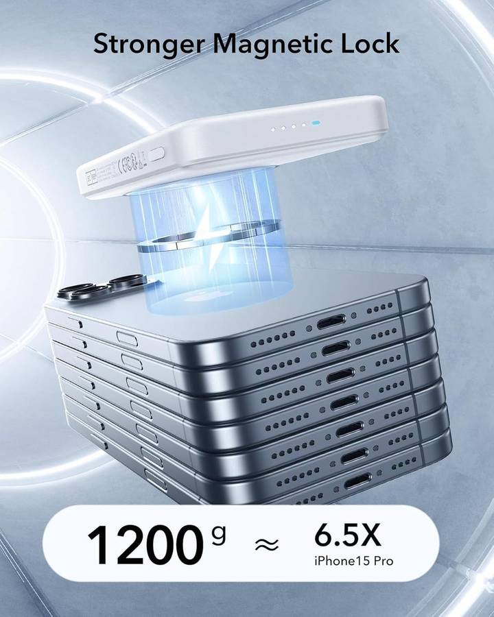 ESR Qi2 MagSlim Power Bank (10K) - 10 000 mAh - White
