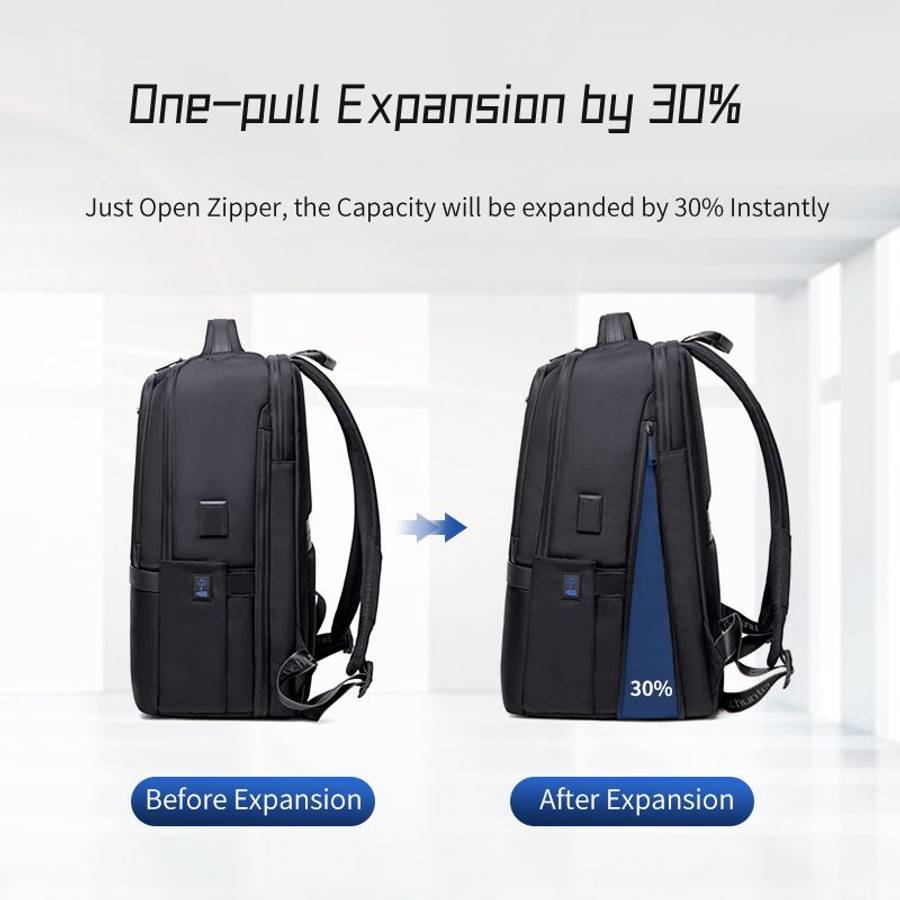 ArcticHunter Comet Multi-Functional Travel Laptop Backpack - Black
