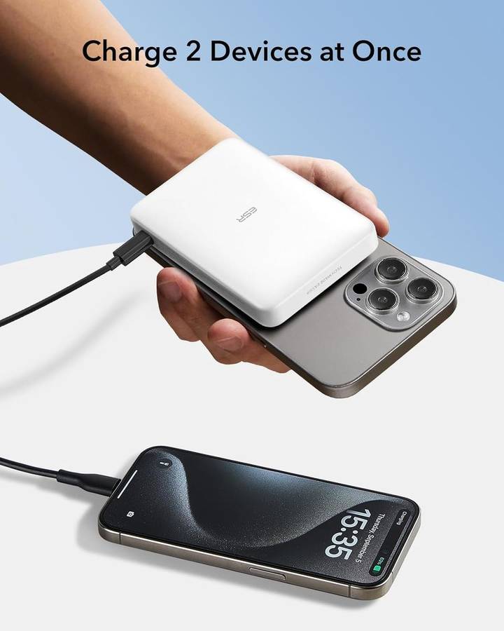 ESR Qi2 MagSlim Power Bank (10K) - 10 000 mAh - White