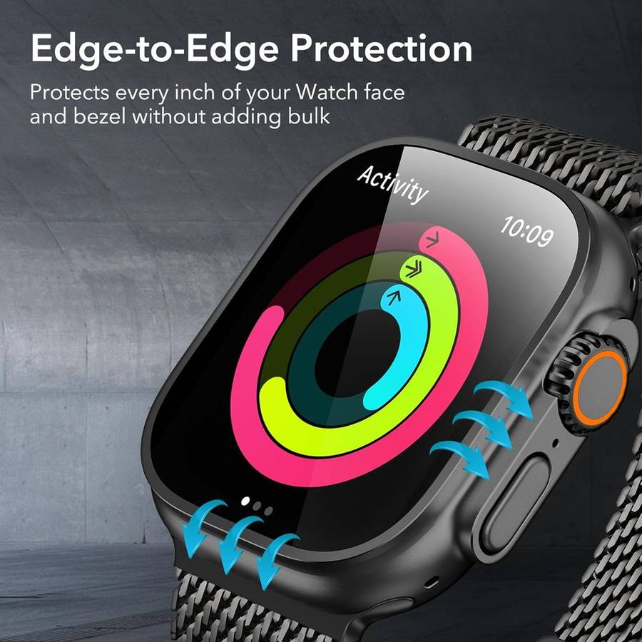 ESR Armorite Screen Protector Compatible with Apple Watch Ultra 2/1 - 2 Pack - Black