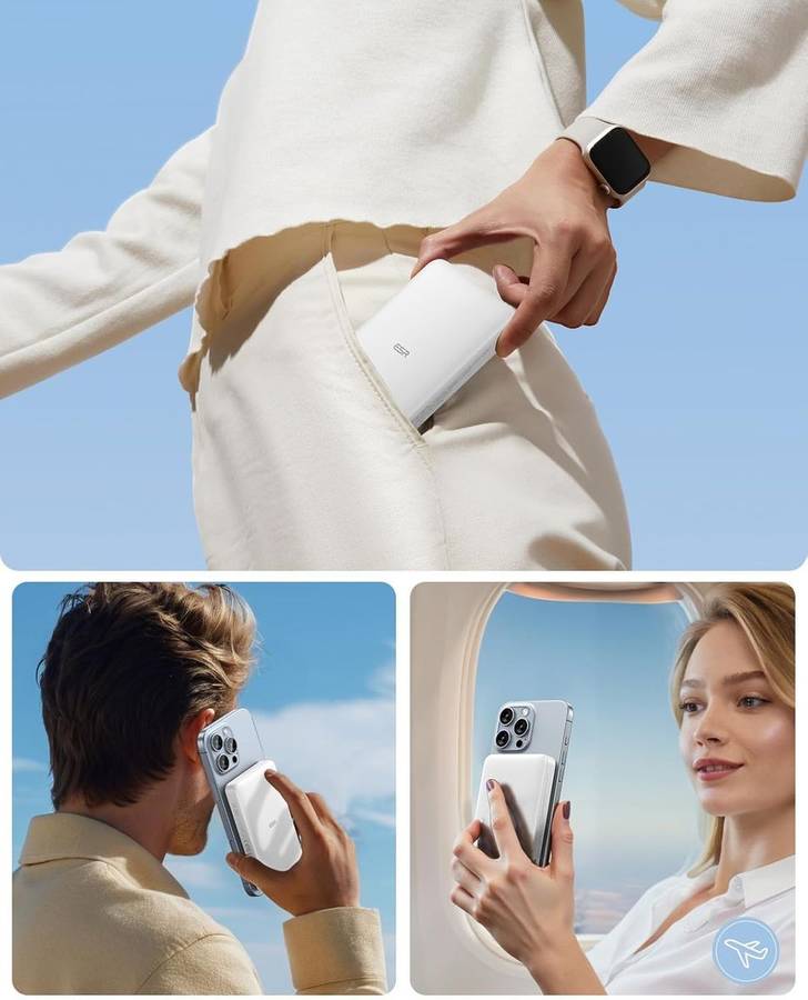 ESR Qi2 MagSlim Power Bank (10K) - 10 000 mAh - White