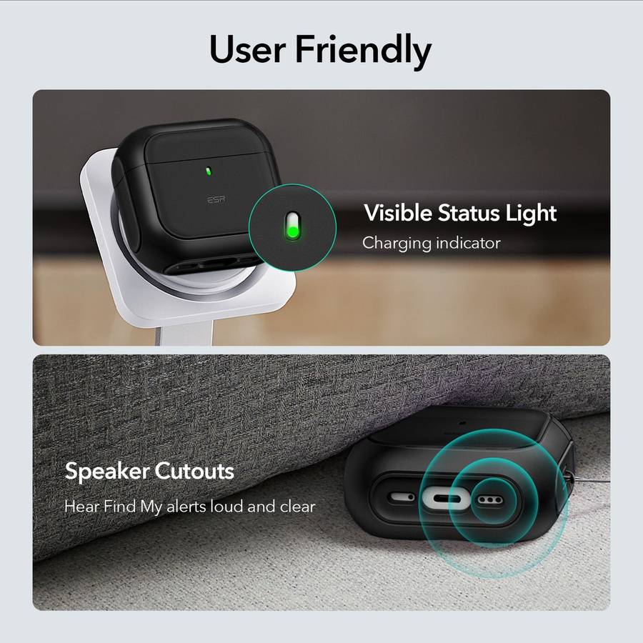 ESR Orbit Hybrid MagSafe Case for AirPods 4 - Black