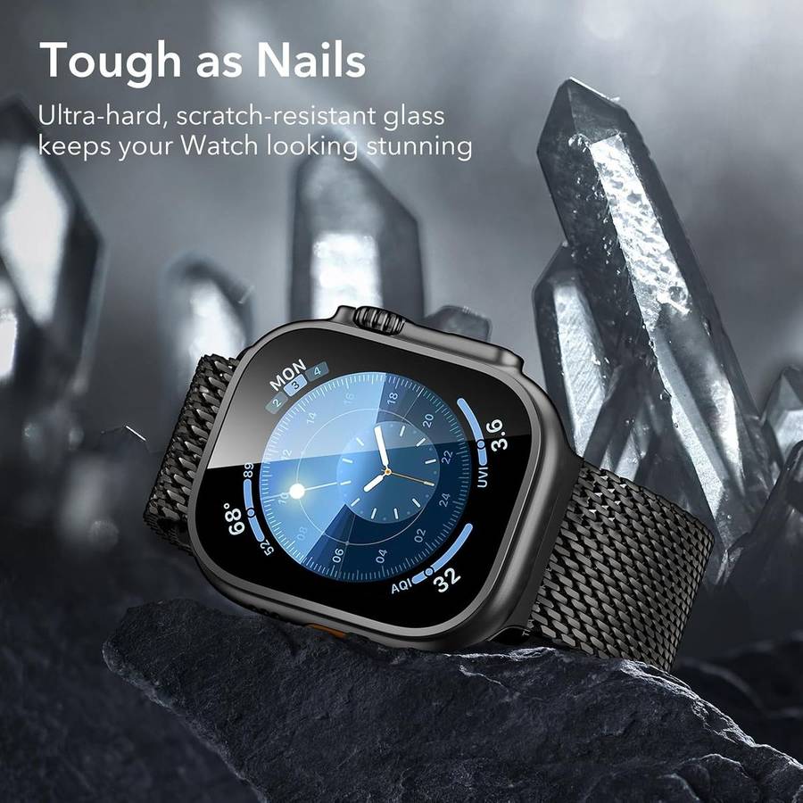 ESR Armorite Screen Protector Compatible with Apple Watch Ultra 2/1 - 2 Pack - Black