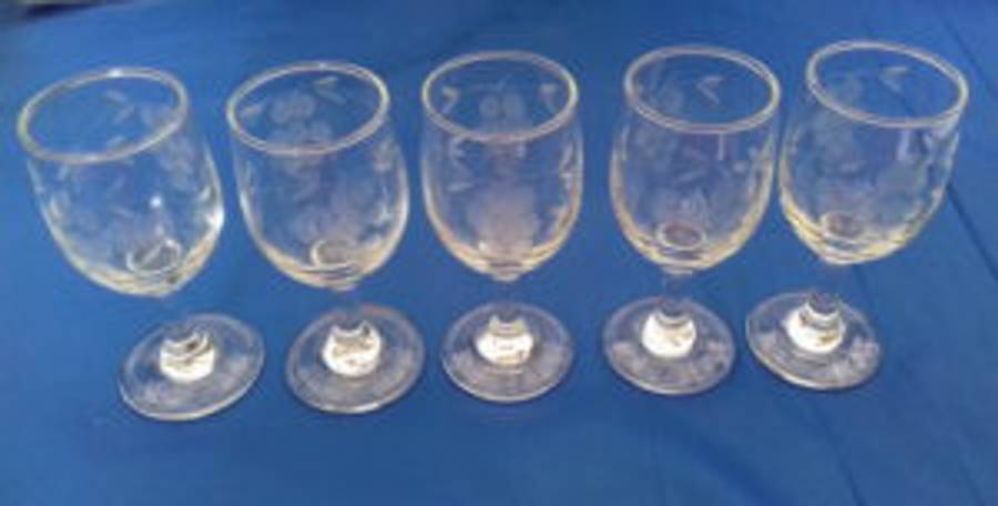 5 Sherry Glasses / Wine Glasses - Household | glassware | kitchen | glasses | sherry