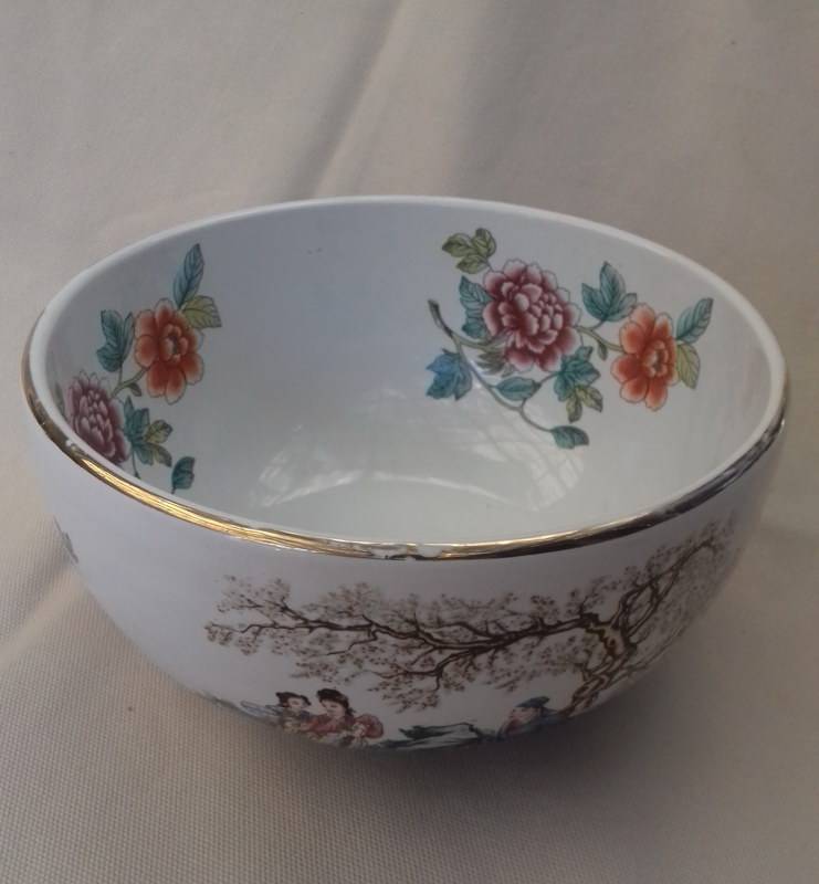 Oriental Asian Design Decorative Bowl 1950 / 60 V Carraresi Italy