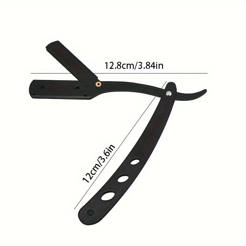 Foldable Hair Blade Barber Straight Razor & 10 Blades