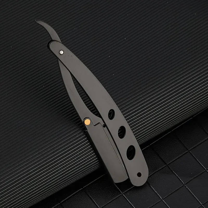 Foldable Hair Blade Barber Straight Razor & 10 Blades
