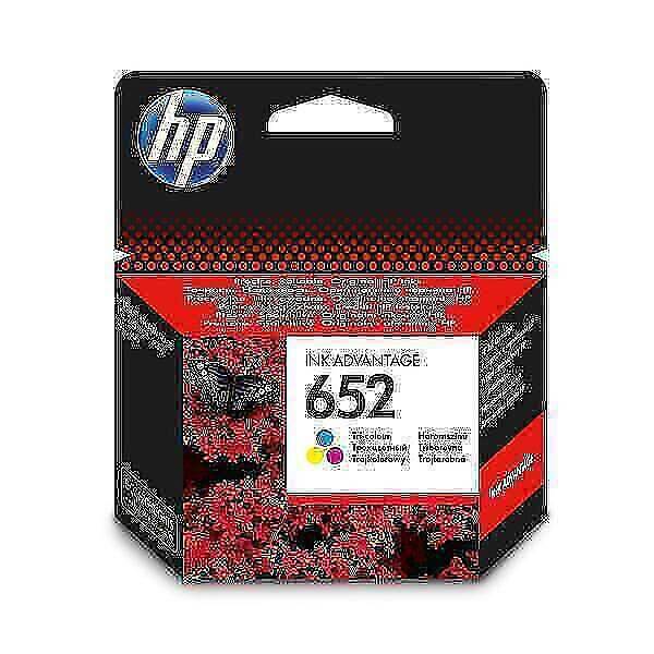 Original HP F6V24AE Tri-Colour Ink Cartridge 652