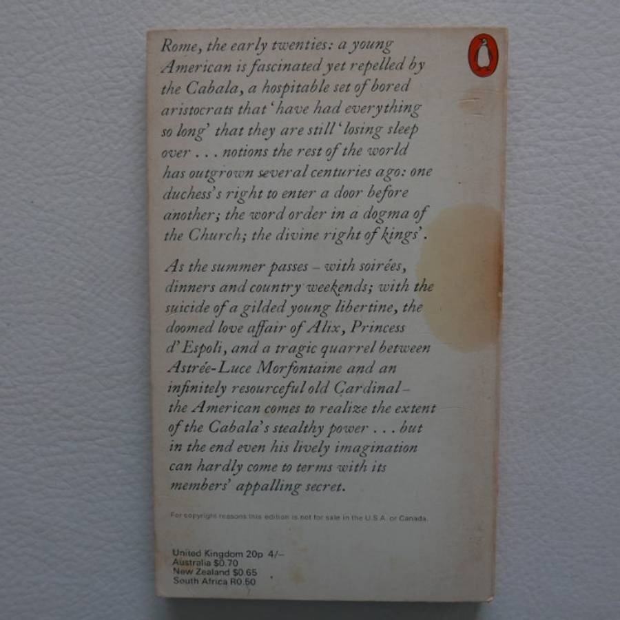 The Cabala by Thornton Wilder