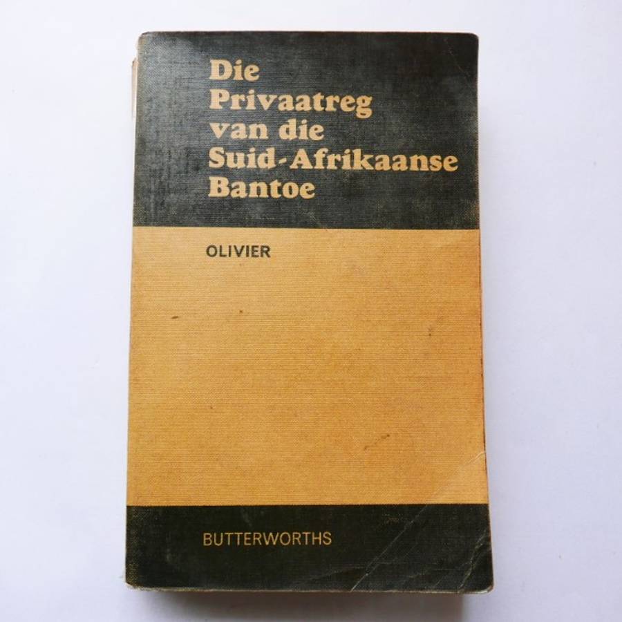 Die Privaatreg van die Suid-Afrikaanse Bantoe deur N. J. J. Olivier