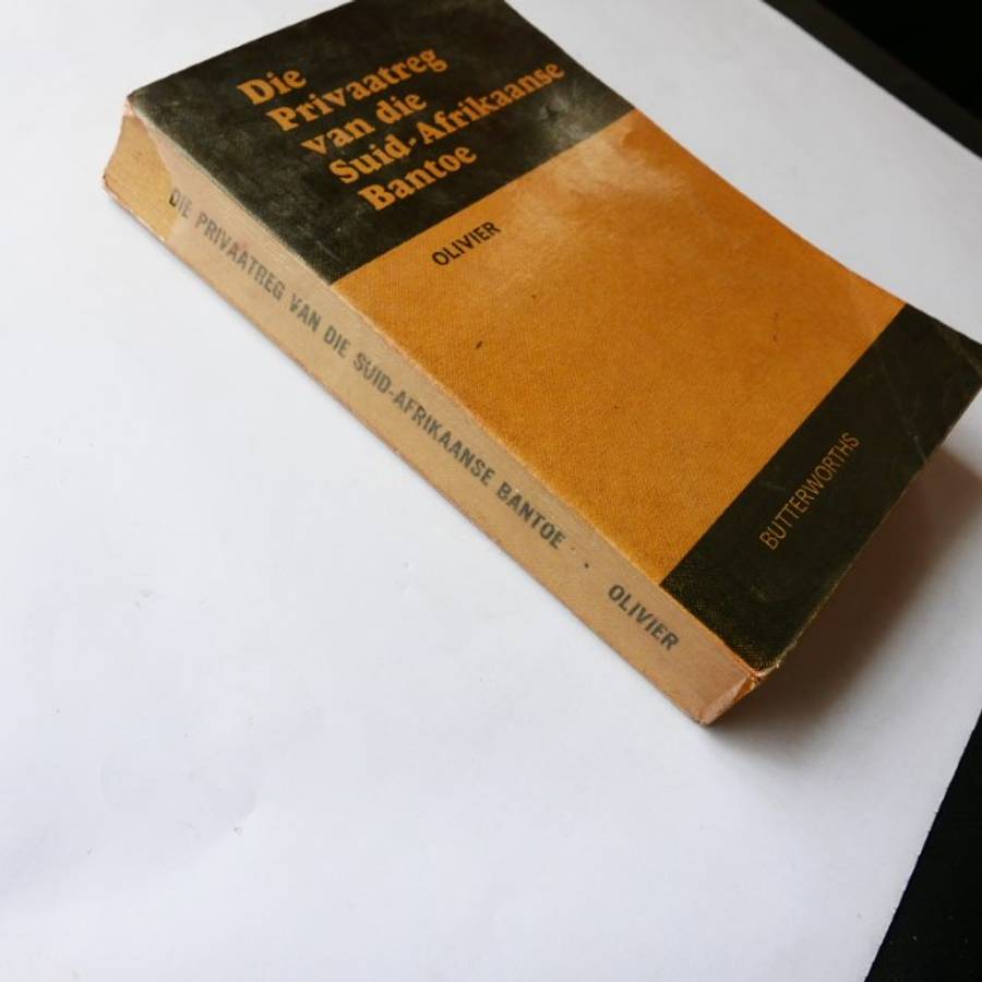 Die Privaatreg van die Suid-Afrikaanse Bantoe deur N. J. J. Olivier