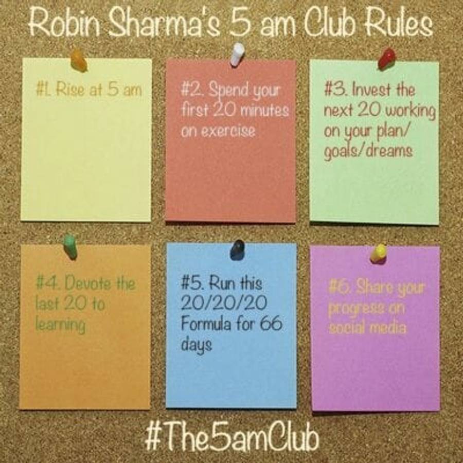 Robin Sharma's 5am Club Rules