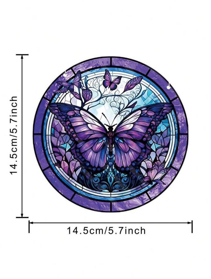 Purple Butterfly Window Decoration