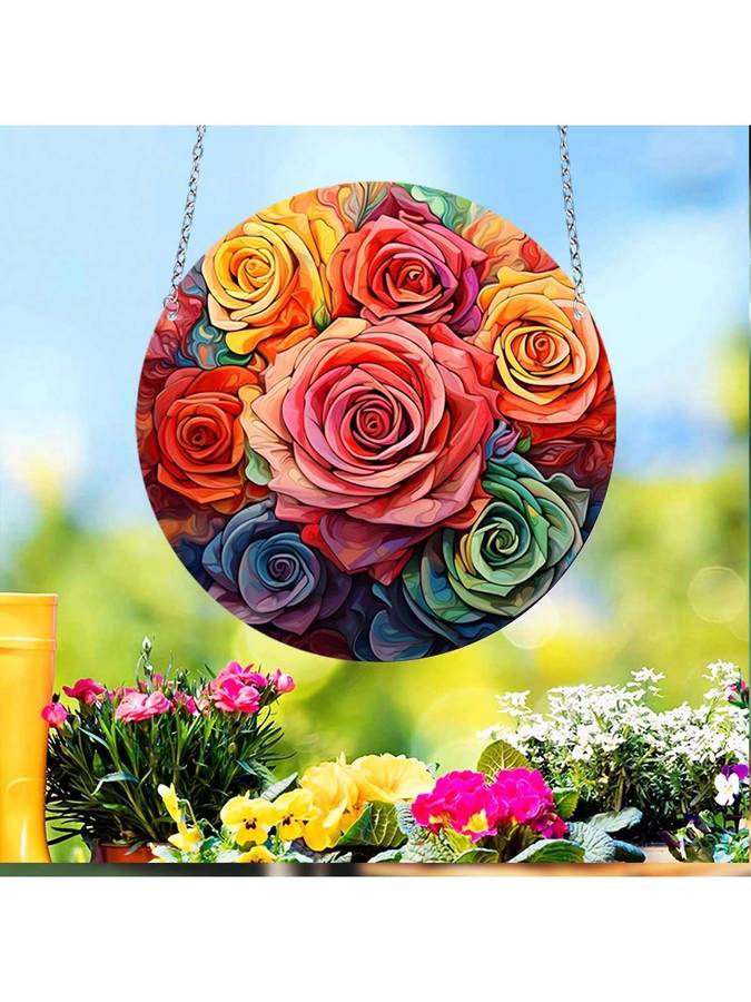 Multi-colored Rose Hanging Decoration