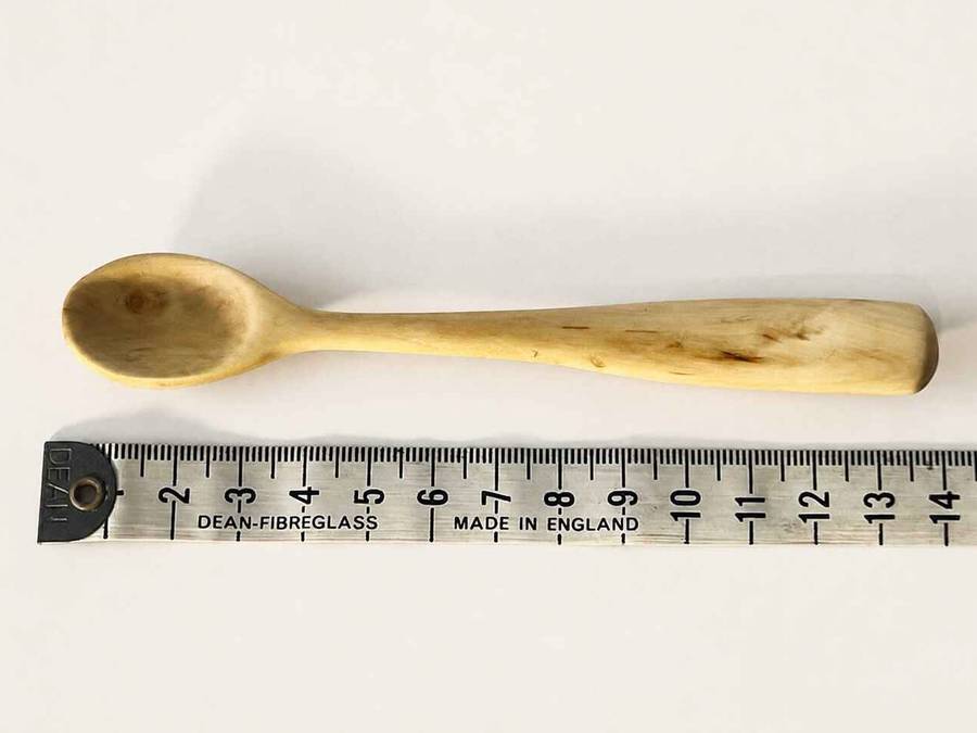 Hand carved Olive wood spoon 13.5cm