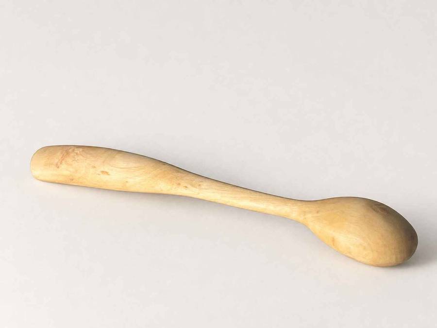 Hand carved Olive wood spoon 13.5cm