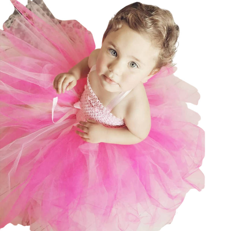 Girls Tutu Dress - Red and Yellow - 5-8y - 55cm