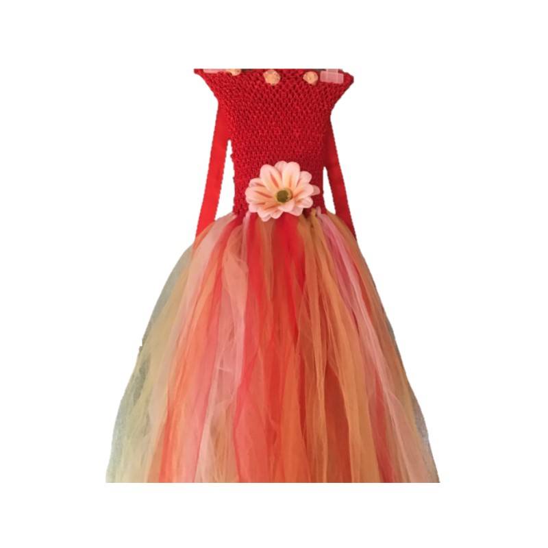 Girls Tutu Dress - Red and Yellow - 2-4y - 55cm