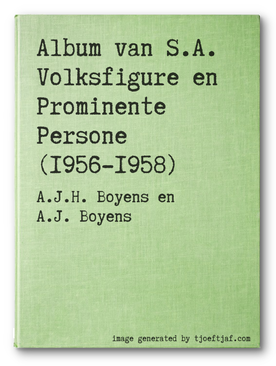 Album van S.A. Volksfigure en Prominente Persone (1956-1958)