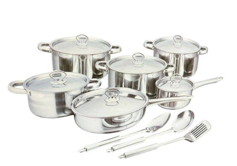 Dolphin 15-Piece Stainless Steel Cookware Set  Classic Design, Everyday Performance