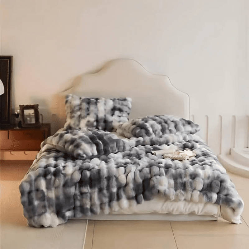 Light Grey-Ultra-Soft Tie-Dye Throw Blanket