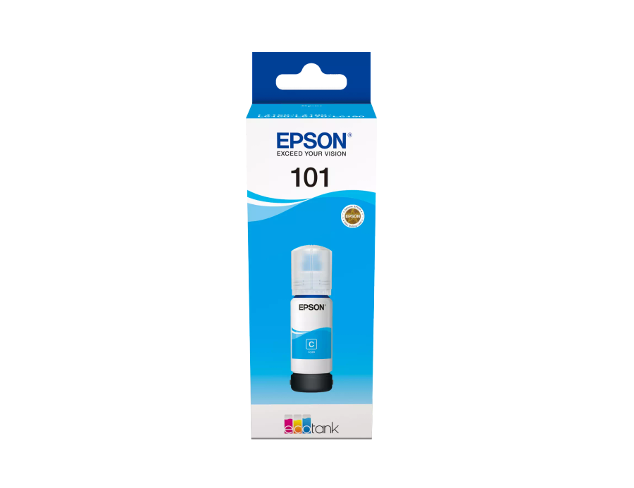 Genuine Epson C13T03V24A EcoTank 101 Cyan Ink Bottle (70ml) C13T03V24A