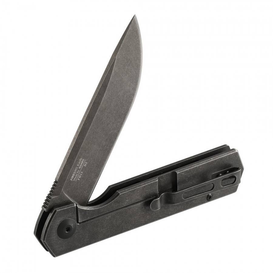 Firebird FH13-SS D2 Folding Knife Steel Handle 205mm EDC Tool with Clip