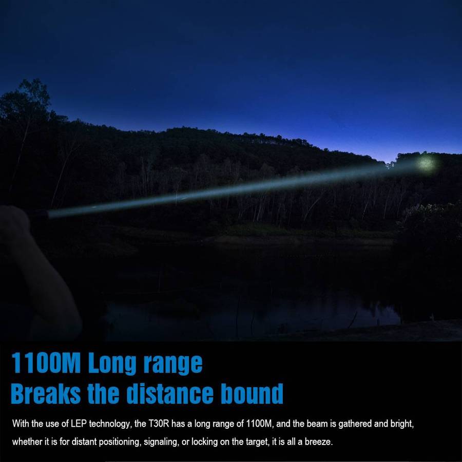TrustFire T30R LEP 460 Lumens Flashlight with 1100m Throw