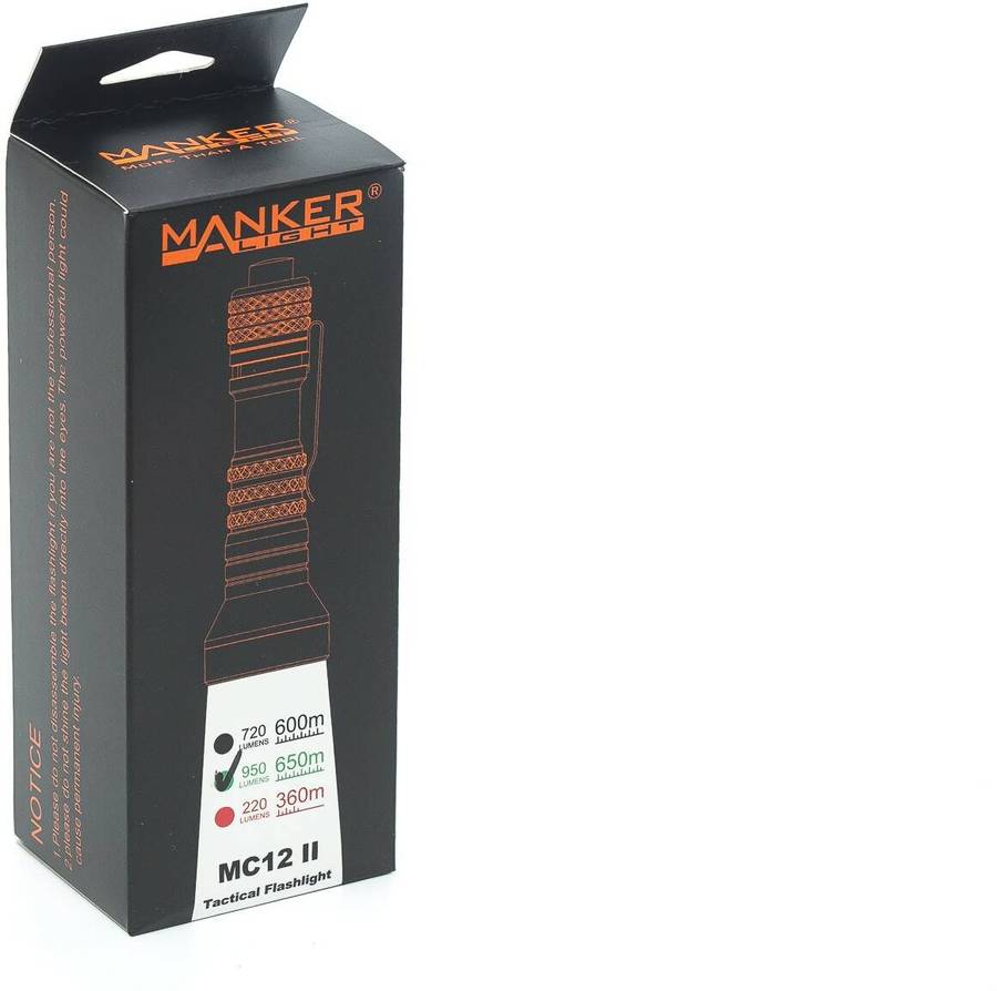 Manker MC12 II (red, Green or white beam)